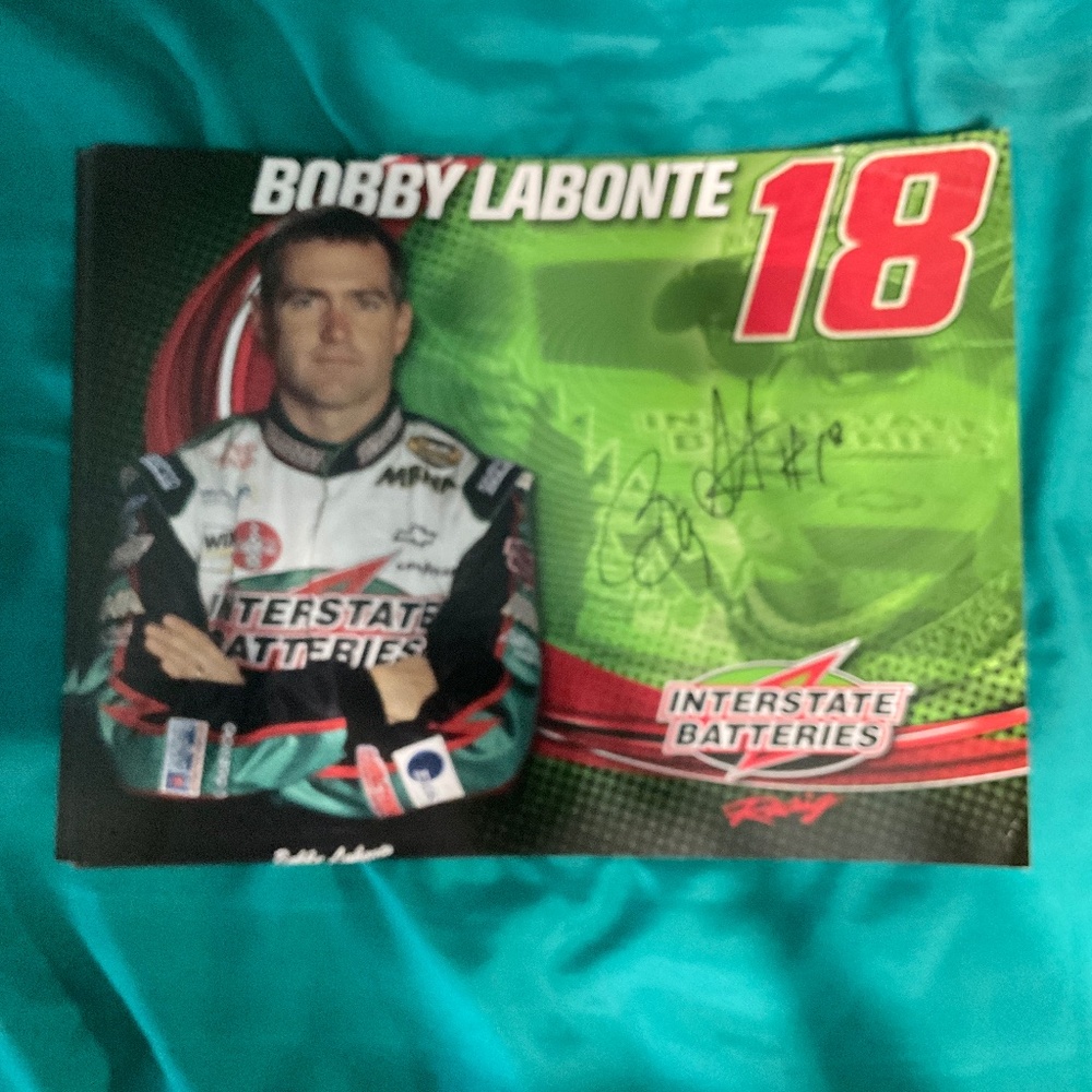 NASCAR’s 2004 signed Bobby Labonte hero card. M179